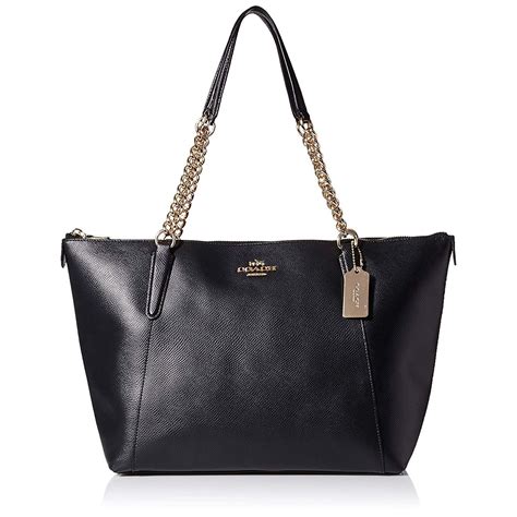 black tote bag gold chain.